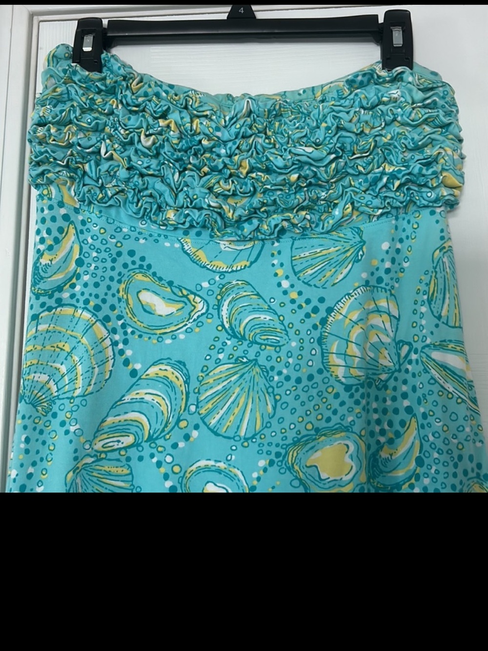 Lilly Pulitzer Turquoise Shell-Print Smocked Maxi dress